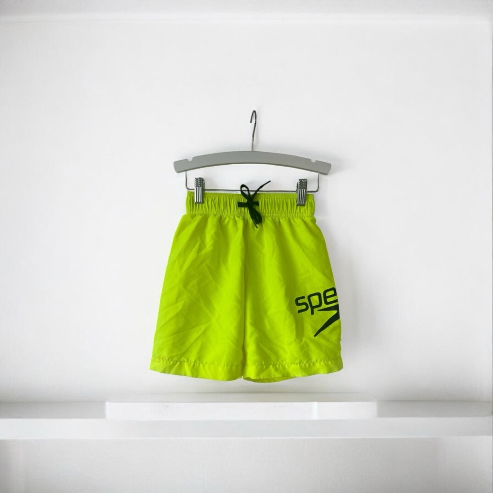 SPEEDO Boys Swim Trunks Size XS Neon Bright Yellow & Black Deals Sales Bargains